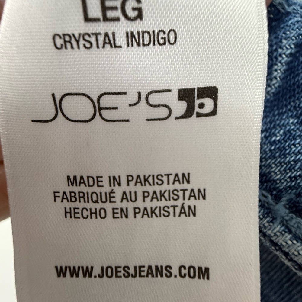 NEW JOE'S JEANS CRYSTAL INDIGO LOW RISE WIDE LEG JEANS Size 28x32 Embellished - Picture 8 of 9